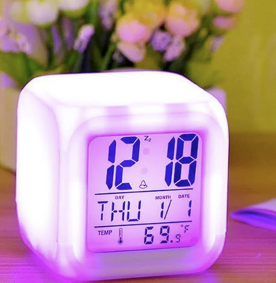 LED Color Changing Digital Light Alarm Clock