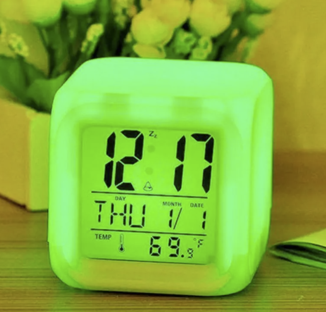 LED Color Changing Digital Light Alarm Clock