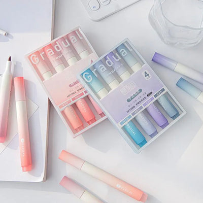 4 pcs pastel highlighter set