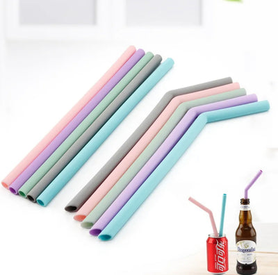 6pcs Silicone Straws