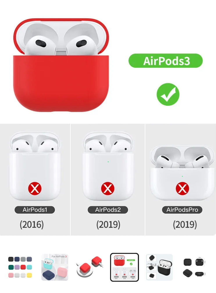 Silicone airpods case for Airpods 3.