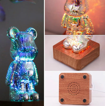 Bear 3D Fireworks LED Night Light