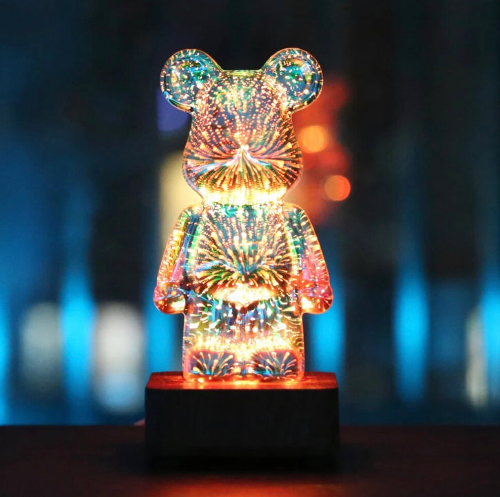 Bear 3D Fireworks LED Night Light