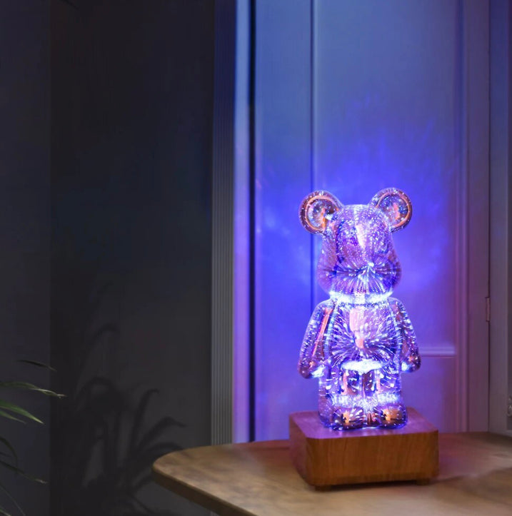 Bear 3D Fireworks LED Night Light