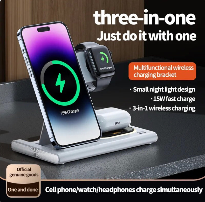 3 in 1 30W Wireless Charger Stand