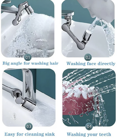 Universal swivel faucet extender